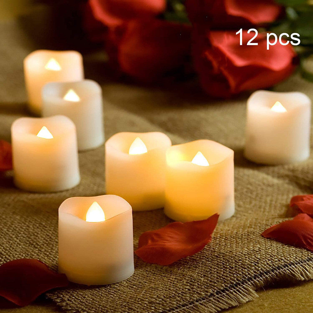 LED Candle Light Warm White Flashing Timed Flameless Candle