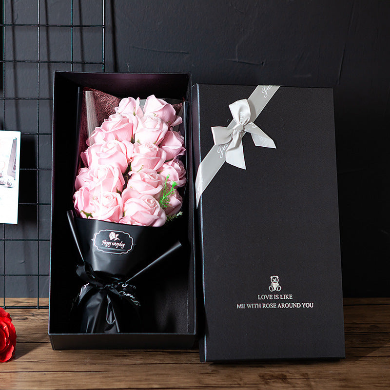 18 soap roses bouquet gift box