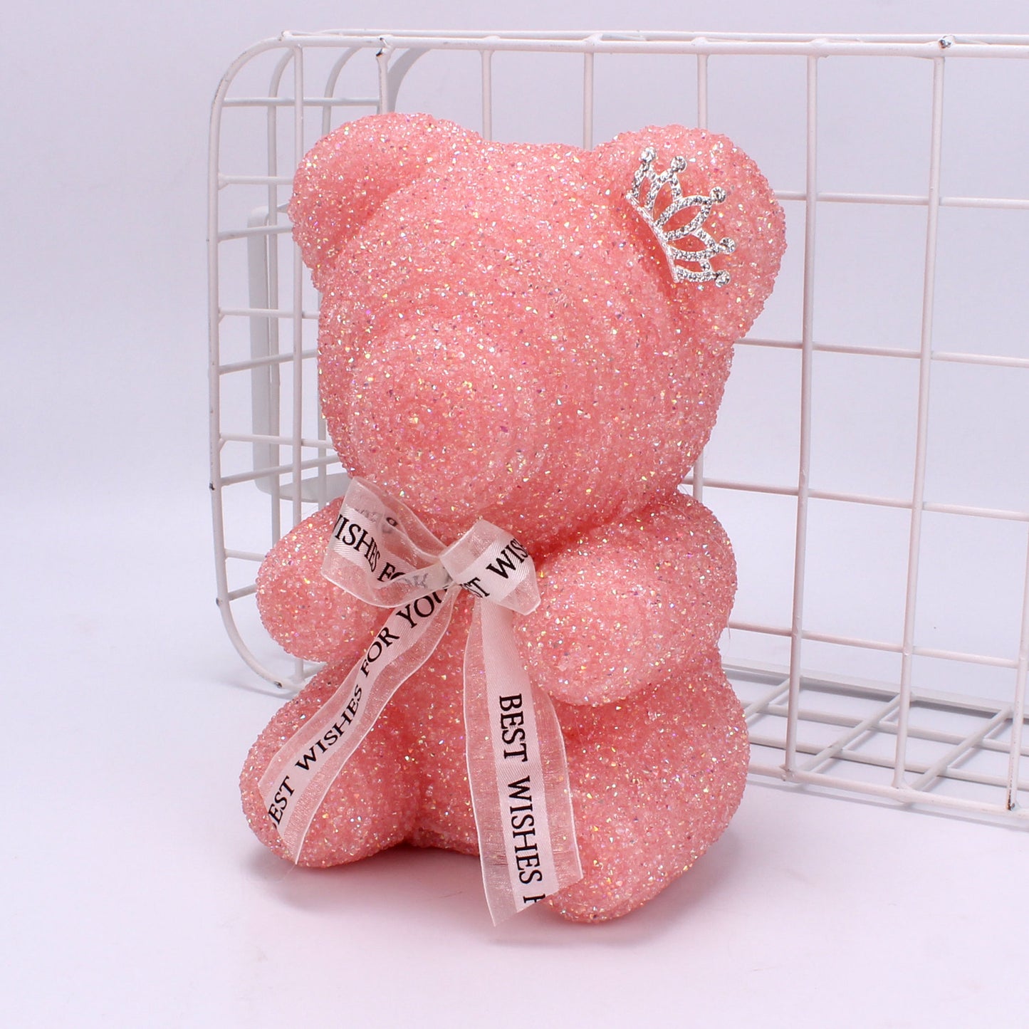 Cartoon Crystal Diamond Bear Birthday Surprise Gift Crown Bear Foam Bear