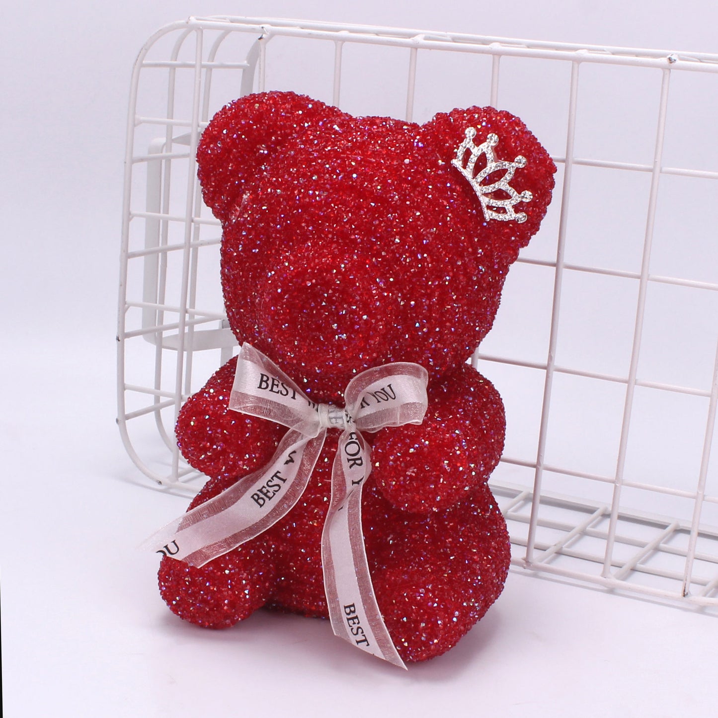 Cartoon Crystal Diamond Bear Birthday Surprise Gift Crown Bear Foam Bear