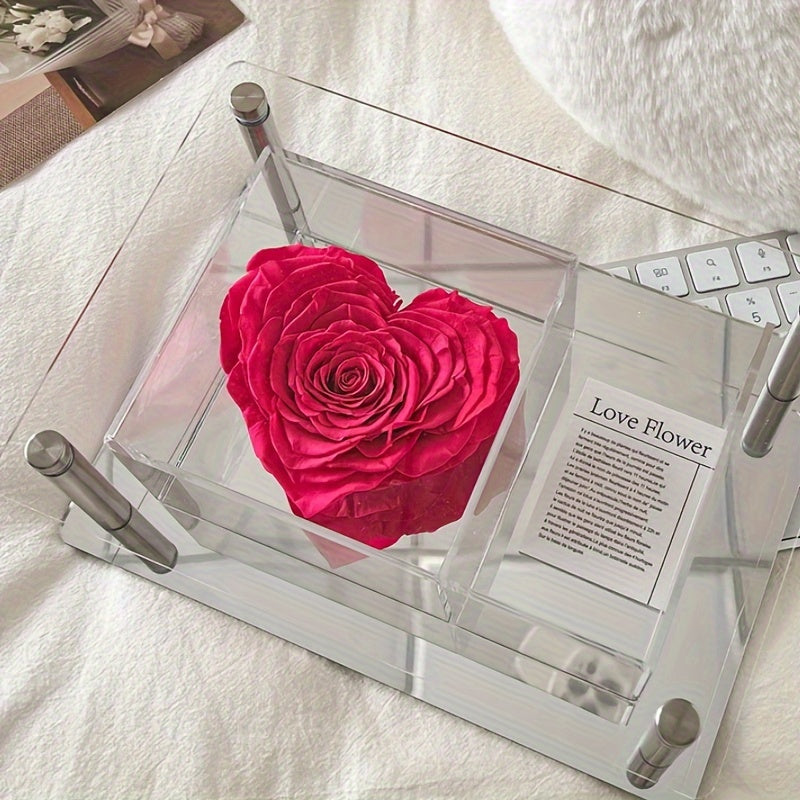 Eternal Love Heart Rose Makeup Organizer  Perfect Gift