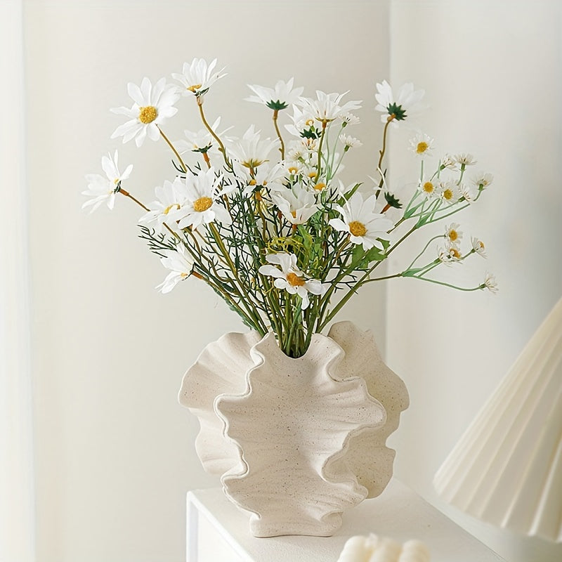 Elegant Matte White Ceramic Vase for Home Decor